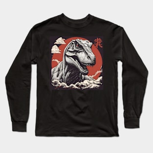 Trex japanese style art Long Sleeve T-Shirt